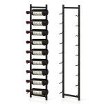 Wall Mounted 9 Bottle Metal Wine Rack
