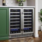 Dual Zone 56-Bottle French Door Wine Cooler