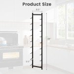 Wall Mounted 9 Bottle Metal Wine Rack