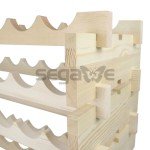 Stackable 6-Tier Wooden Wine Rack for 72 Bottles
