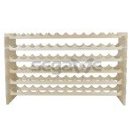 Stackable 6-Tier Wooden Wine Rack for 72 Bottles