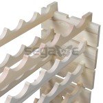 Stackable 6-Tier Wooden Wine Rack for 72 Bottles