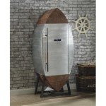 Retro Brown Wine Cooler - Compact & Stylish