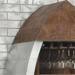 Retro Brown Wine Cooler - Compact & Stylish