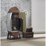 Retro Brown Wine Cooler - Compact & Stylish