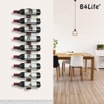 Wall-Mounted Wine Rack for 9 Bottles