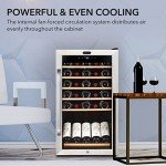34-Bottle Stainless Steel Wine Refrigerator with Display Shelf