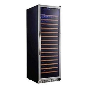 165-Bottle Black Wine Cooler Refrigerator 24”