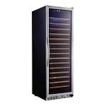 165-Bottle Black Wine Cooler Refrigerator 24”