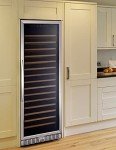 165-Bottle Black Wine Cooler Refrigerator 24”