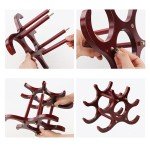 6-Bottle Wooden Wine Rack Display Stand