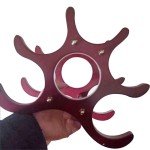 6-Bottle Wooden Wine Rack Display Stand
