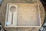 Wooden Wine Glass Rack with Convenient Tray