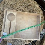 Wooden Wine Glass Rack with Convenient Tray