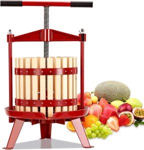 Wooden 4.75 Gal Manual Fruit Wine Press