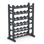 Stackable 30-Bottle Solid Wood Wine Rack