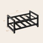 8-Bottle Metal Wine Rack & Display Shelf