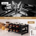 8-Bottle Metal Wine Rack & Display Shelf