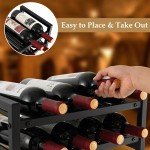 8-Bottle Metal Wine Rack & Display Shelf