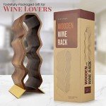7-Bottle Countertop Wooden Wine Rack