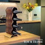 7-Bottle Countertop Wooden Wine Rack
