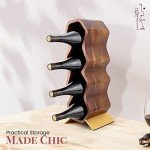 7-Bottle Countertop Wooden Wine Rack