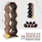 7-Bottle Countertop Wooden Wine Rack