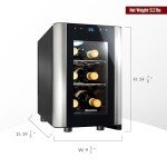 6-Bottle Countertop Wine Cooler for Wine Lovers