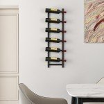 Wall-Mounted Metal Wine Rack for 6 Bottles