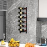 Wall-Mounted Metal Wine Rack for 6 Bottles