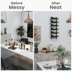 Wall-Mounted Metal Wine Rack for 6 Bottles