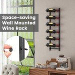 Wall-Mounted Metal Wine Rack for 6 Bottles