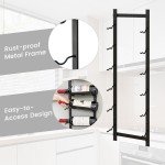 Wall-Mounted Metal Wine Rack for 6 Bottles