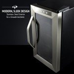 Ivation 8-Bottle Thermoelectric Wine Cooler – Stainless Steel