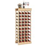 Stackable Wooden Wine Bottle Holder - 40 Bottles