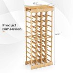 Stackable Wooden Wine Bottle Holder - 40 Bottles