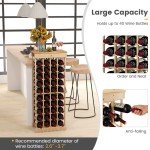 Stackable Wooden Wine Bottle Holder - 40 Bottles