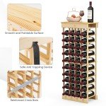Stackable Wooden Wine Bottle Holder - 40 Bottles