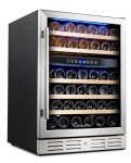 Double Zone 46-Bottle Wine Cooler - Stainless Steel