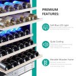 Double Zone 46-Bottle Wine Cooler - Stainless Steel