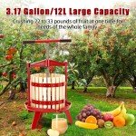 3.17 Gallon Manual Wine Press with T-Handle