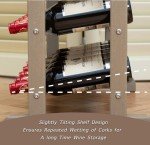 30 Bottles Holder Wine Rack Stackable Storage 6 Tier Solid Wood Display Shelves