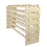 Freestanding Wooden Wine Rack for 72/96 Bottles