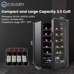 Compact 24-Bottle Double-Layer Wine Cooler Fridge