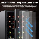 Compact 24-Bottle Double-Layer Wine Cooler Fridge