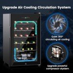 Compact 24-Bottle Double-Layer Wine Cooler Fridge