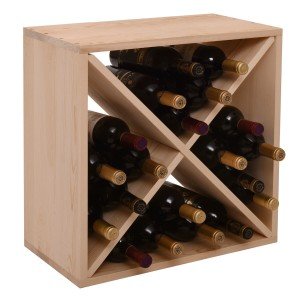 Stackable Solid Wood Wine Rack for 24 Bottles