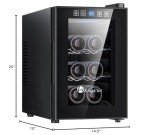 6-Bottle Stainless Steel Thermoelectric Wine Cooler