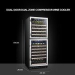 LANBO 133-Bottle Red Wine Cooler with Dual Zones