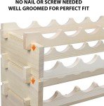 6-Tier Stackable Wood Wine Rack for 72 Bottles